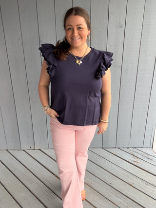 Pink Straight Pant by Risen Denim