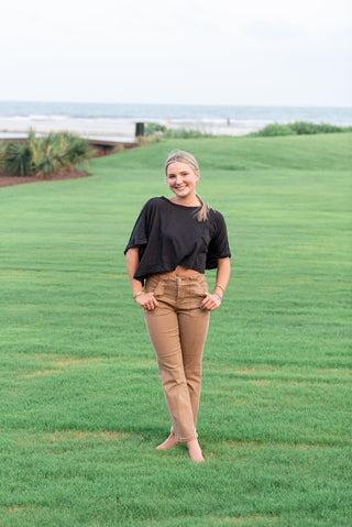 Cocoa Crop Flare Jean