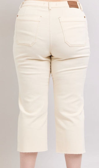 Ecru Denim Crop