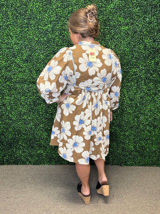 Floral With a Pop of Blue