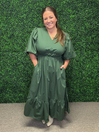 Olive Grace Midi Dress