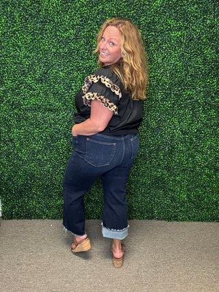 HW Cropped Wide Leg Jean