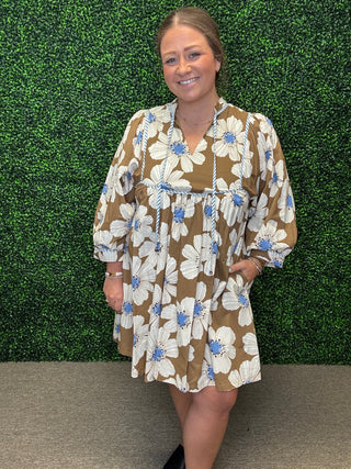 Floral With a Pop of Blue