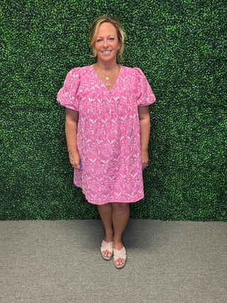 Pink Daisy Days Mini Dress