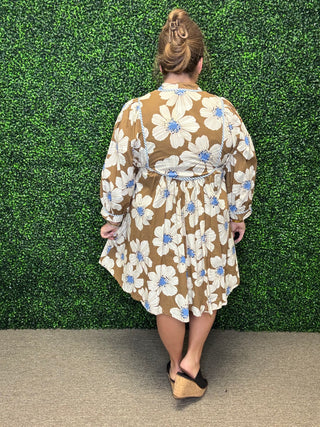 Floral With a Pop of Blue