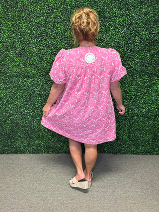 Pink Daisy Days Mini Dress