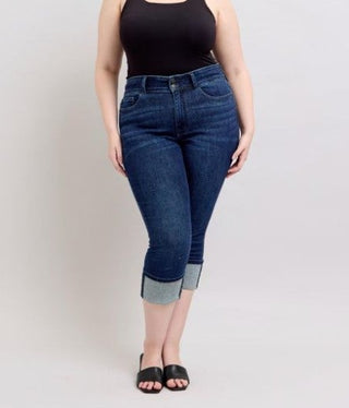 JB HW Double Waist Band Capri Denim