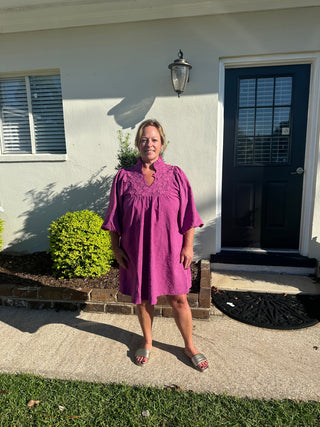 Floral Lace Contrast Dress