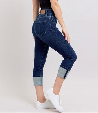 JB HW Double Waist Band Capri Denim