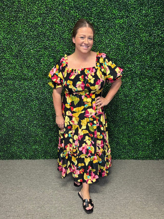 Midnight Garden Bloom Dress