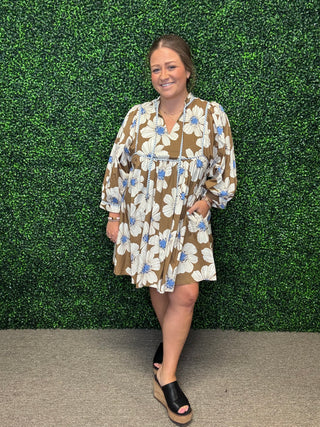 Floral With a Pop of Blue