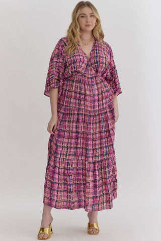 Pretty in Plaid Maxi Dress