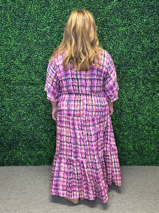 Pretty in Plaid Maxi Dress