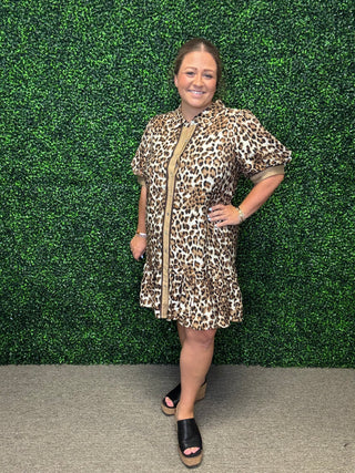 Leopard Button Down Dress