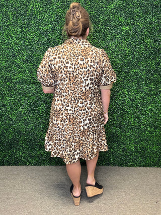 Leopard Button Down Dress