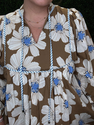 Floral With a Pop of Blue