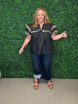 HW Cropped Wide Leg Jean