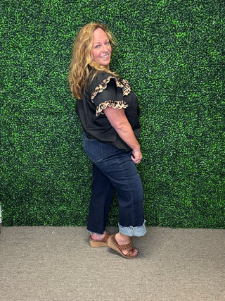 HW Cropped Wide Leg Jean