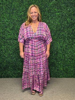 Pretty in Plaid Maxi Dress