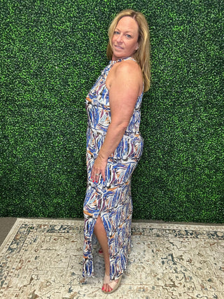 Millionaire Metallic Pleated Dress