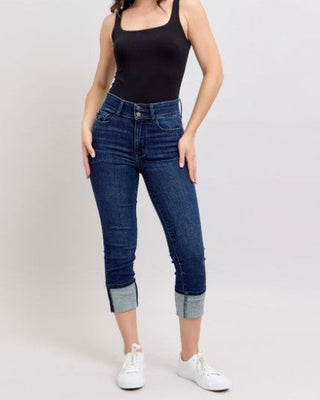 JB HW Double Waist Band Capri Denim