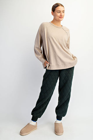 Cotton Long Sleeve Slub Tee