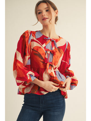 The Autumn Muse Peplum Blouse