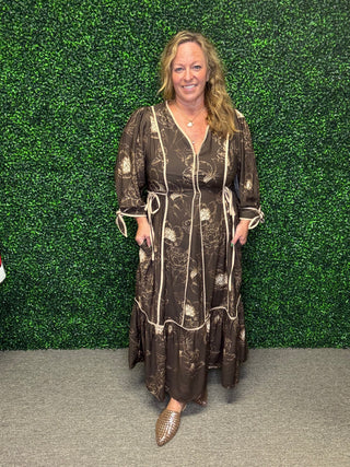 Entro Botanical Charm Midi Dress JJ Rae Boutique Entro Botanical Charm Midi Dress JJ Rae Boutique