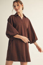 Jodifl Puff Sleeve Collared Dress