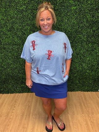 Jess Lea Lobster Shack Sequin Patch Top