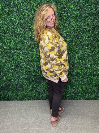 Olive Camo Sweater