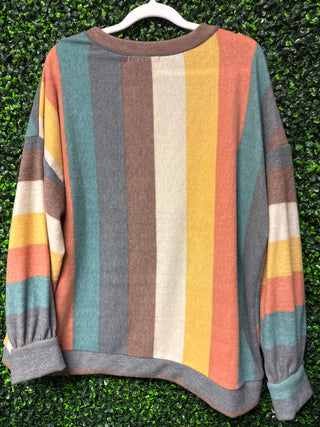 Haptics Striped Pullover