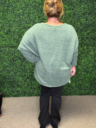 Fuzzy Olive Top