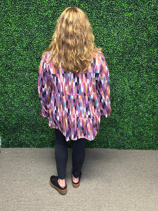 Geometric Long Sleeve Top by HEIMISH