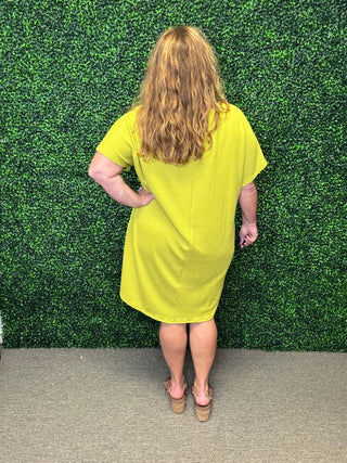 Chartreuse Glow Girl Dress