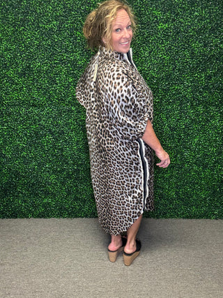 Flirty Leopard Midi Dress