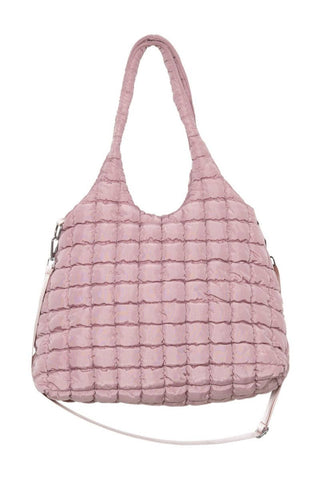 Mauve Rectangular Wholesale Tote Bag Puffer