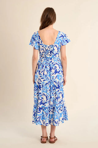 Molly Bracken Blue Printed Maxi Dress