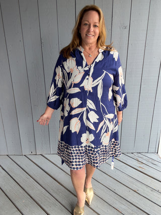 Navy Garden Dress