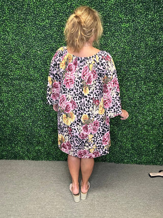 Dear Scarlett Floral and Animal Print Dress