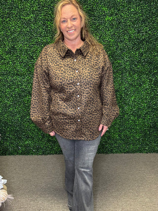 Leopard Button Down Shirt