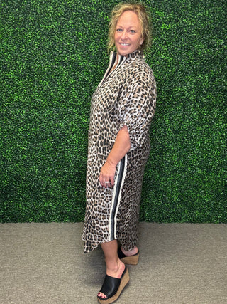 Flirty Leopard Midi Dress