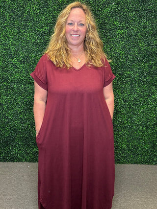 Curvy Exlusive Knit Entro Maxi Dress