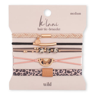 K’Lani Wild hair tie and bracelet set