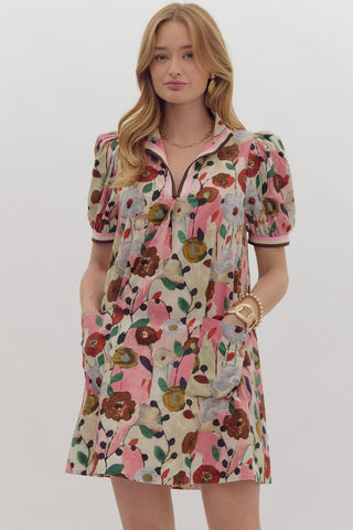Entro Poppy Floral Mini Dress