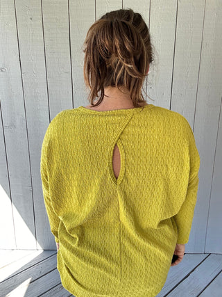 Back Keyhole Chartreuse Top