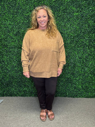 Brushed Melange Oversized Sweater