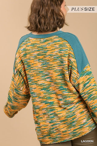 French Terry Fun Back and Sleeves Top