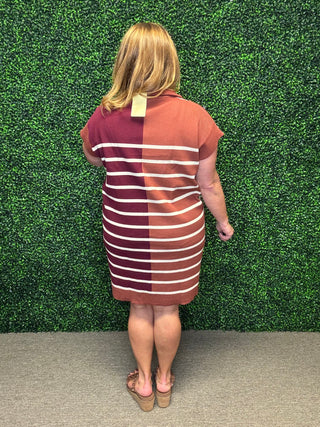 Chestnut Multi Stripes Dress