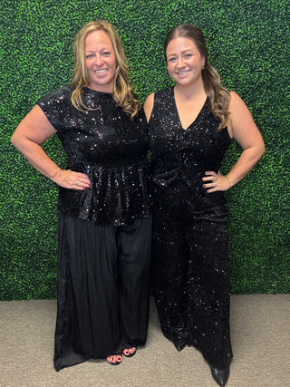 Sequin Black Pant